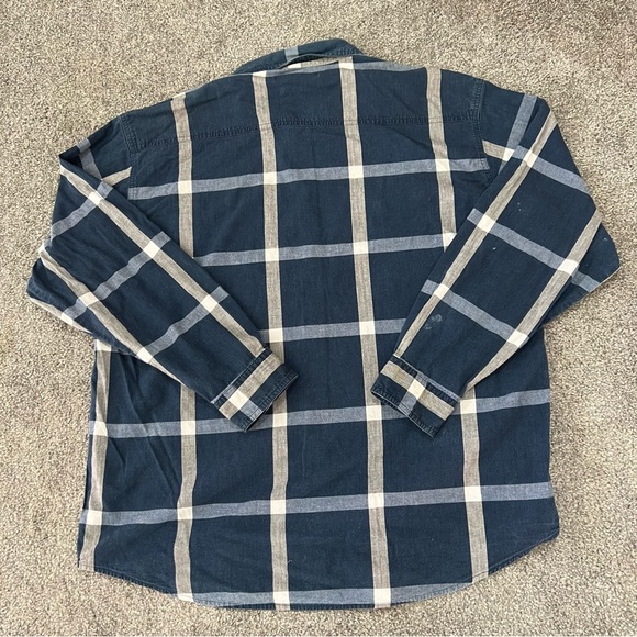 Vintage wrangle top womens XXL blue white plaid button up western rodeo casual - Picture 4 of 11